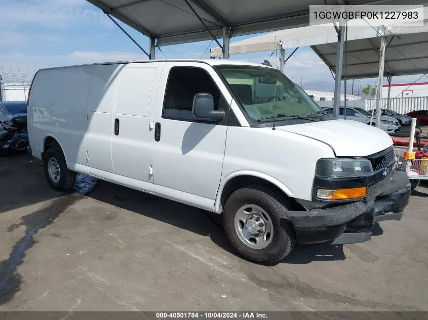 2019 Chevrolet Express 2500 Work Van VIN: 1GCWGBFP0K1227983 Lot: 40501784