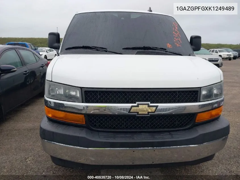 2019 Chevrolet Express 3500 Lt VIN: 1GAZGPFGXK1249489 Lot: 40535720