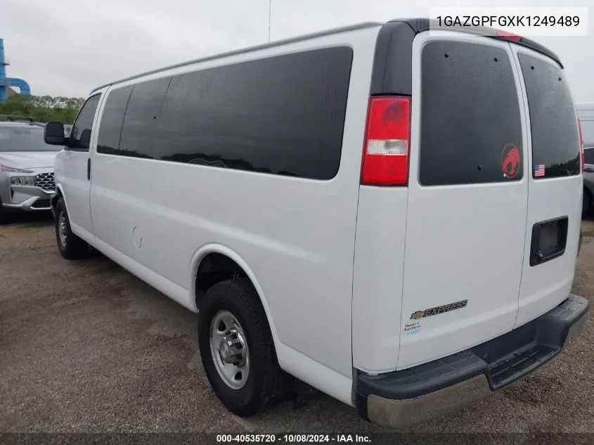 1GAZGPFGXK1249489 2019 Chevrolet Express 3500 Lt