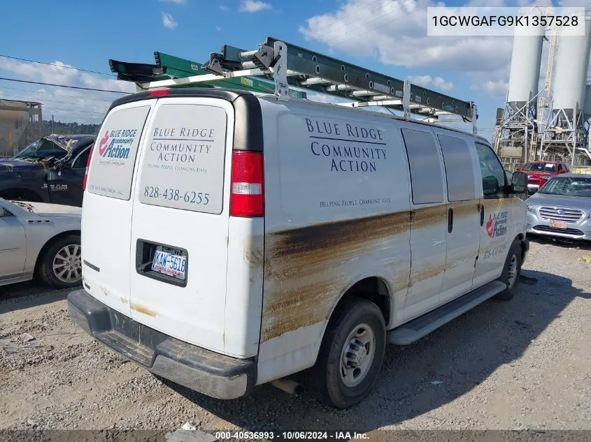 1GCWGAFG9K1357528 2019 Chevrolet Express 2500 Work Van