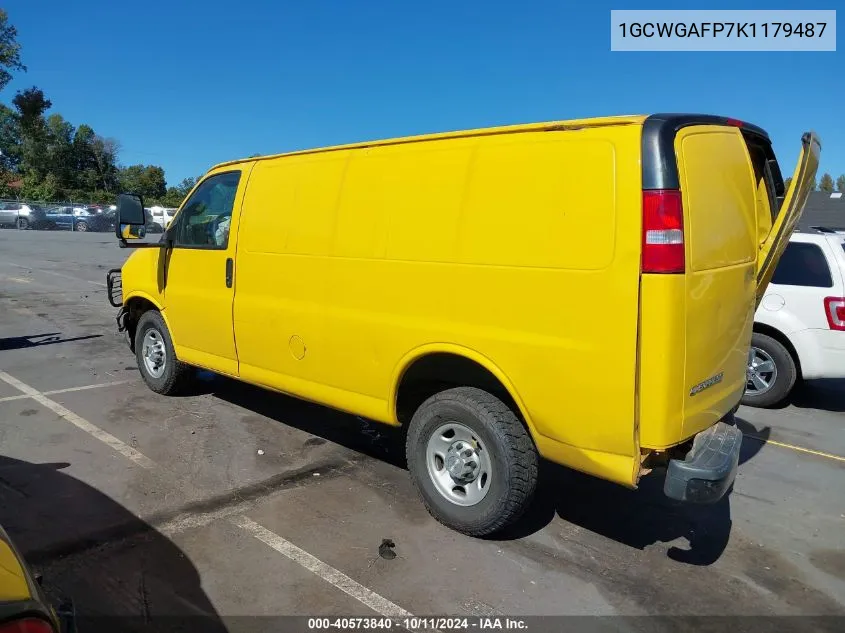 2019 Chevrolet Express 2500 Work Van VIN: 1GCWGAFP7K1179487 Lot: 40573840