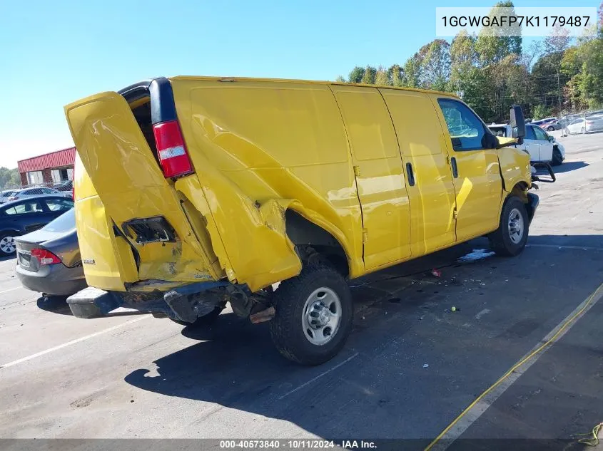 2019 Chevrolet Express 2500 Work Van VIN: 1GCWGAFP7K1179487 Lot: 40573840