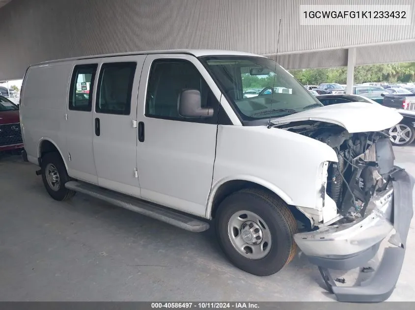 2019 Chevrolet Express 2500 Work Van VIN: 1GCWGAFG1K1233432 Lot: 40586497