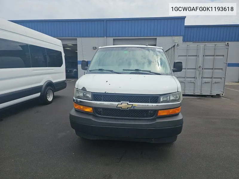 1GCWGAFG0K1193618 2019 Chevrolet Express 2500 Work Van