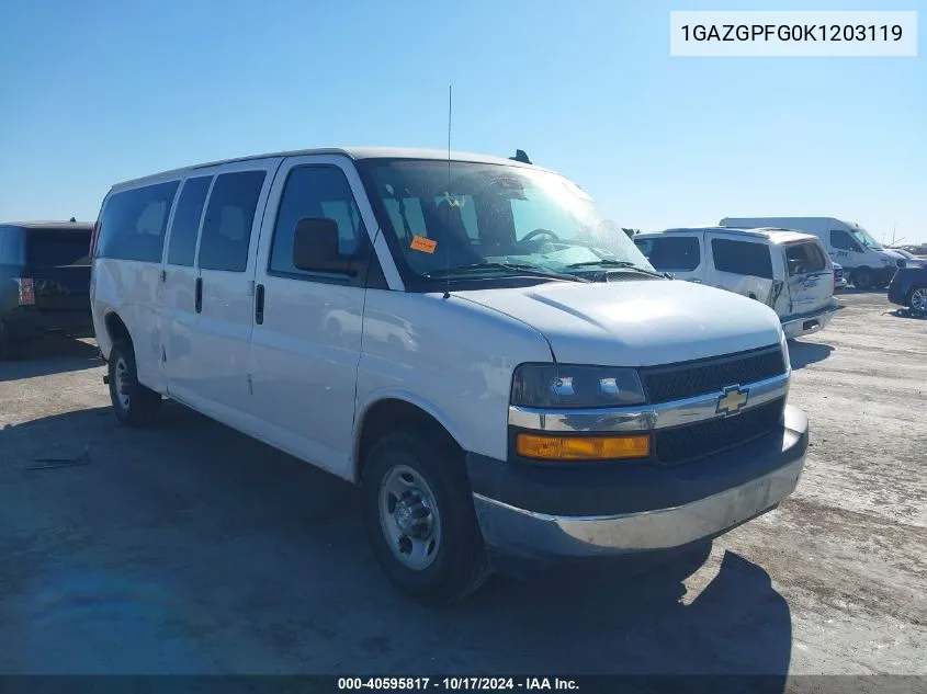 2019 Chevrolet Express 3500 Lt VIN: 1GAZGPFG0K1203119 Lot: 40595817