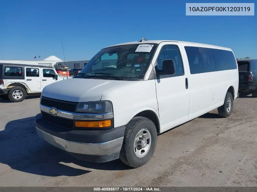 2019 Chevrolet Express 3500 Lt VIN: 1GAZGPFG0K1203119 Lot: 40595817