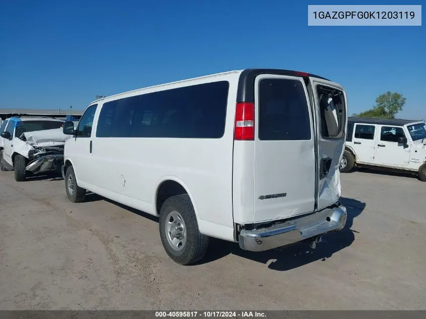 2019 Chevrolet Express 3500 Lt VIN: 1GAZGPFG0K1203119 Lot: 40595817