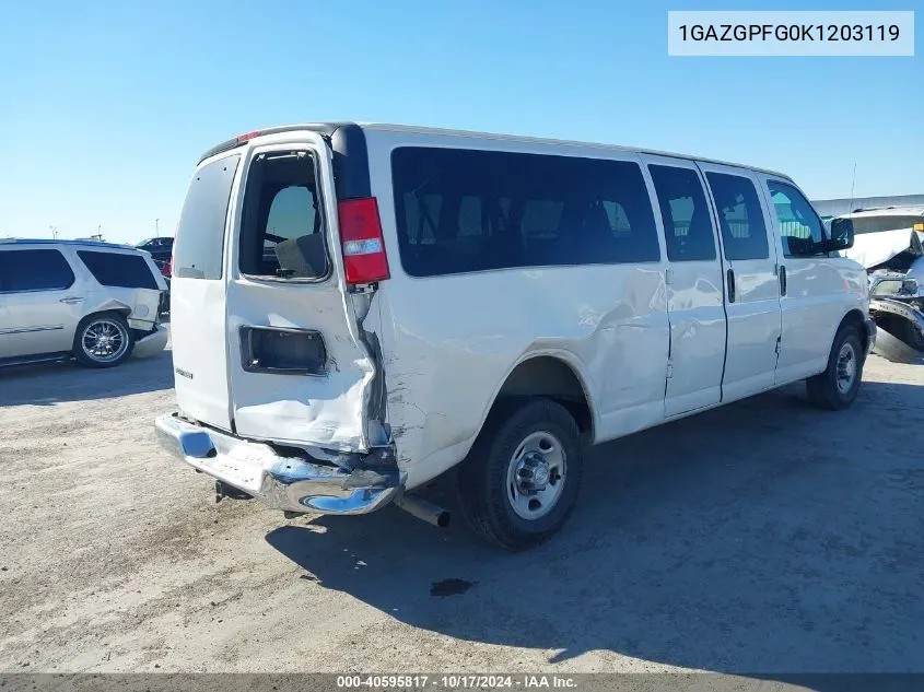 2019 Chevrolet Express 3500 Lt VIN: 1GAZGPFG0K1203119 Lot: 40595817