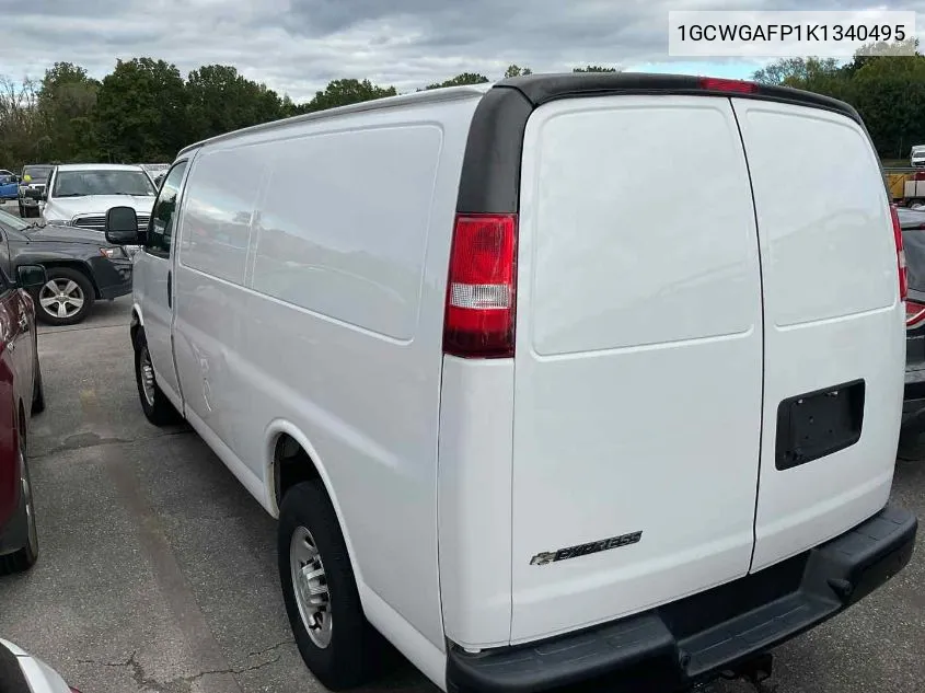 2019 Chevrolet Express 2500 Work Van VIN: 1GCWGAFP1K1340495 Lot: 40599774