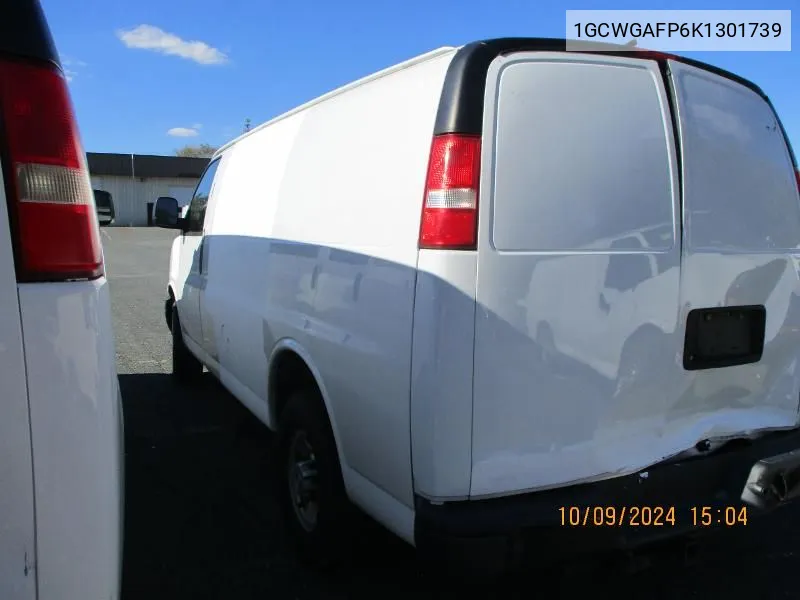 2019 Chevrolet Express 2500 Work Van VIN: 1GCWGAFP6K1301739 Lot: 40599816