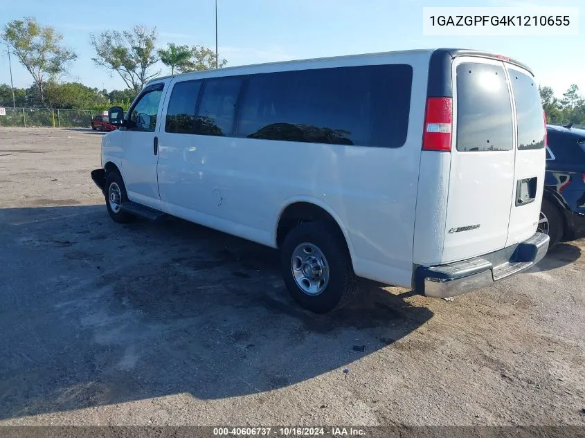 2019 Chevrolet Express 3500 Lt VIN: 1GAZGPFG4K1210655 Lot: 40606737