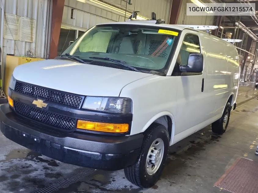 2019 Chevrolet Express 2500 Work Van VIN: 1GCWGAFG8K1215574 Lot: 40637593