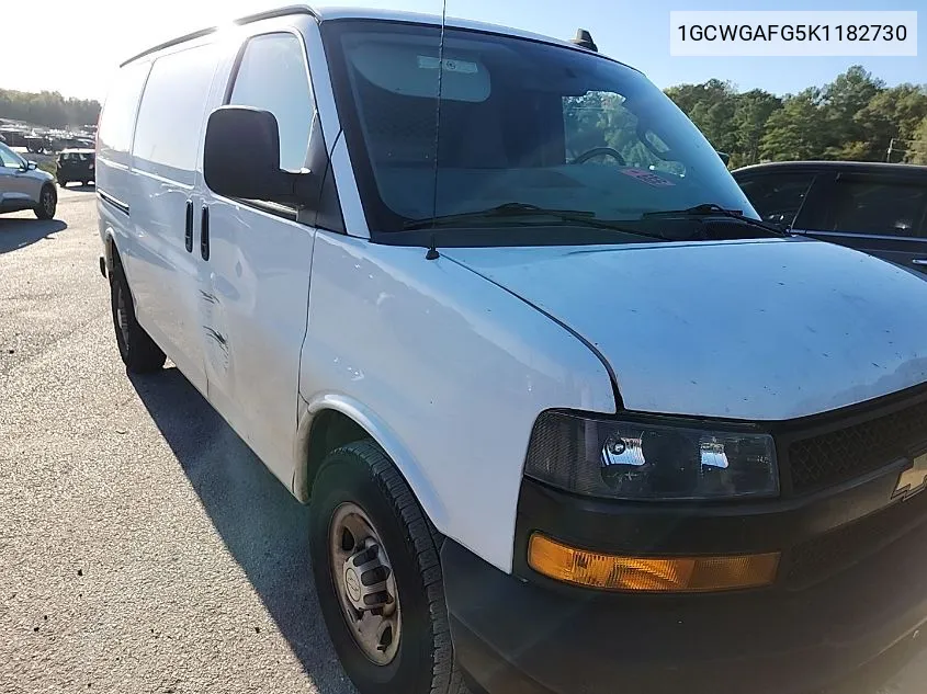 2019 Chevrolet Express 2500 Work Van VIN: 1GCWGAFG5K1182730 Lot: 40641910