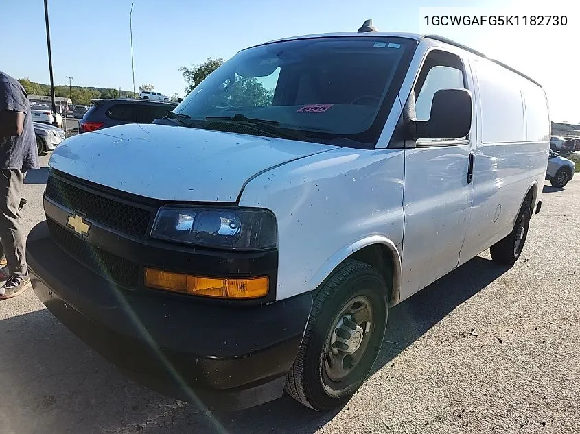 2019 Chevrolet Express 2500 Work Van VIN: 1GCWGAFG5K1182730 Lot: 40641910