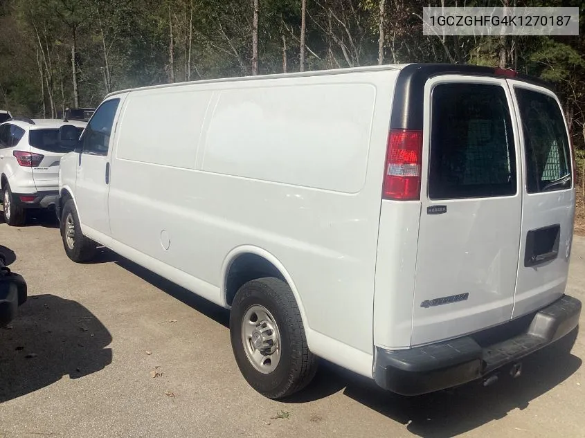 2019 Chevrolet Express G3500 VIN: 1GCZGHFG4K1270187 Lot: 40655290