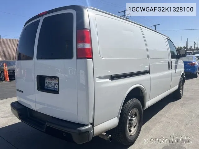 2019 Chevrolet Express 2500 Work Van VIN: 1GCWGAFG2K1328100 Lot: 40685581