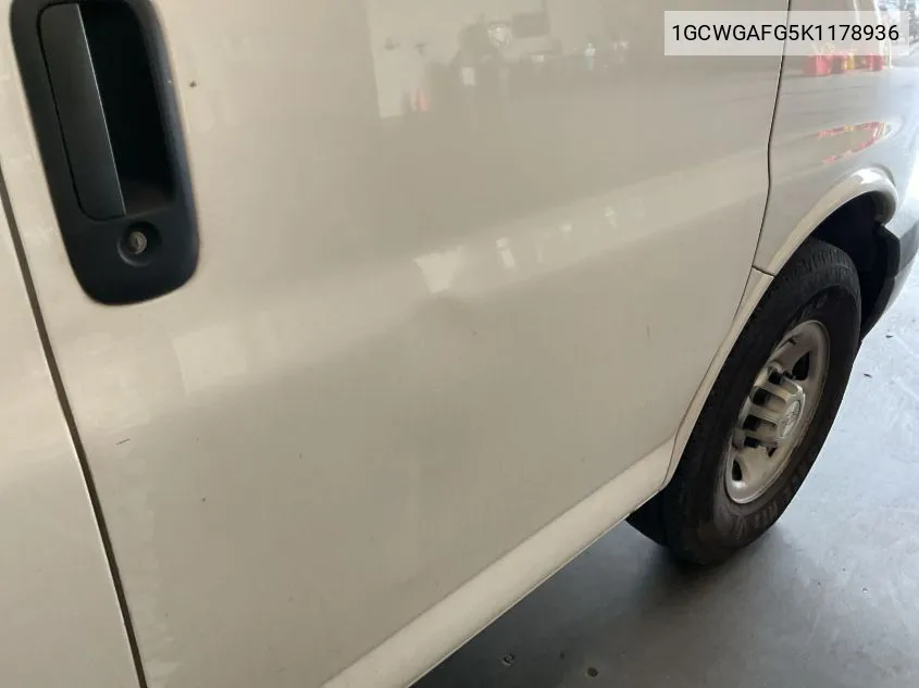 2019 Chevrolet Express 2500 Work Van VIN: 1GCWGAFG5K1178936 Lot: 40701677