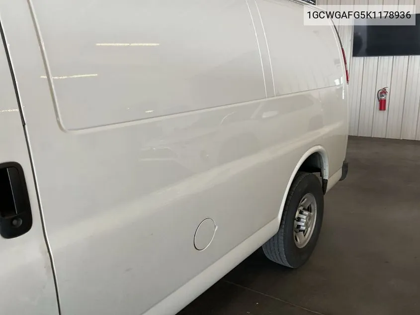 2019 Chevrolet Express 2500 Work Van VIN: 1GCWGAFG5K1178936 Lot: 40701677