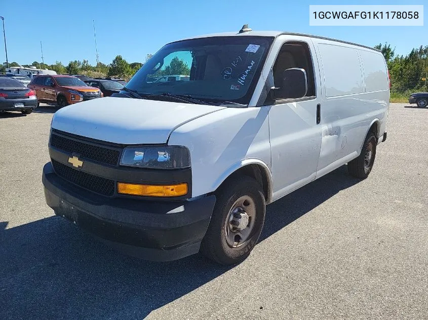 2019 Chevrolet Express G2500 VIN: 1GCWGAFG1K1178058 Lot: 40711313