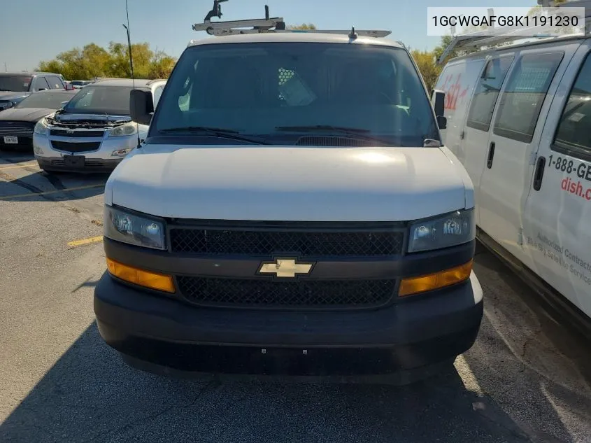 2019 Chevrolet Express 2500 Work Van VIN: 1GCWGAFG8K1191230 Lot: 40757237