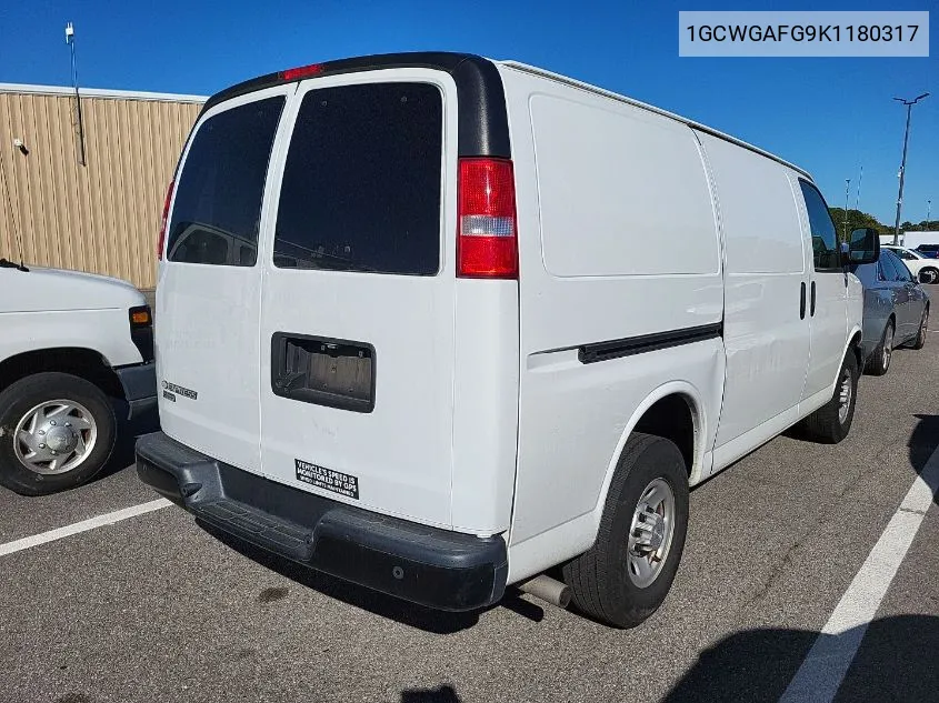 2019 Chevrolet Express G2500 VIN: 1GCWGAFG9K1180317 Lot: 40771373