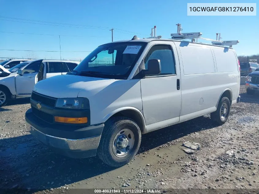 2019 Chevrolet Express 2500 Work Van VIN: 1GCWGAFG8K1276410 Lot: 40831943