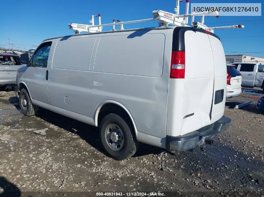 2019 Chevrolet Express 2500 Work Van VIN: 1GCWGAFG8K1276410 Lot: 40831943