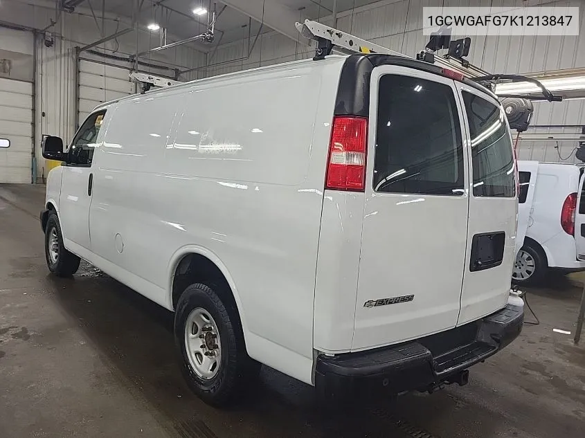 2019 Chevrolet Express G2500 VIN: 1GCWGAFG7K1213847 Lot: 40836389