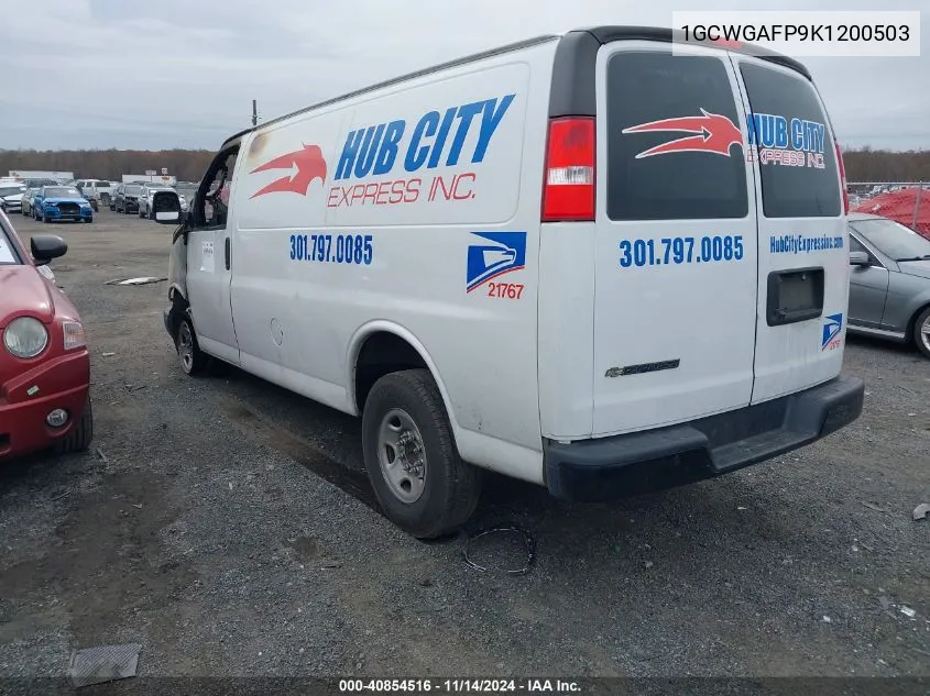 2019 Chevrolet Express 2500 Work Van VIN: 1GCWGAFP9K1200503 Lot: 40854516