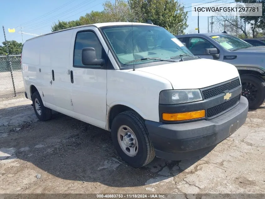 2019 Chevrolet Express G2500 VIN: 1GCWGAFG5K1297781 Lot: 40883753