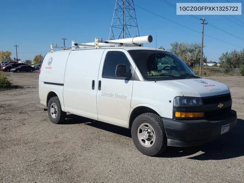 2019 Chevrolet Express 3500 Work Van VIN: 1GCZGGFPXK1325722 Lot: 40896946