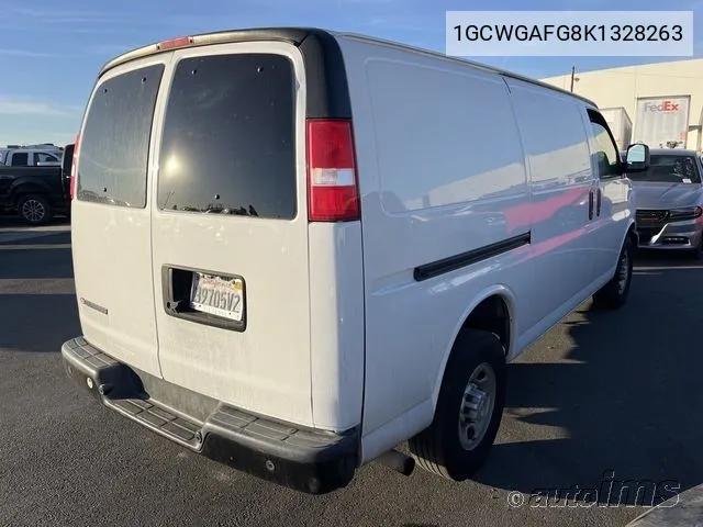 2019 Chevrolet Express 2500 Work Van VIN: 1GCWGAFG8K1328263 Lot: 40923842