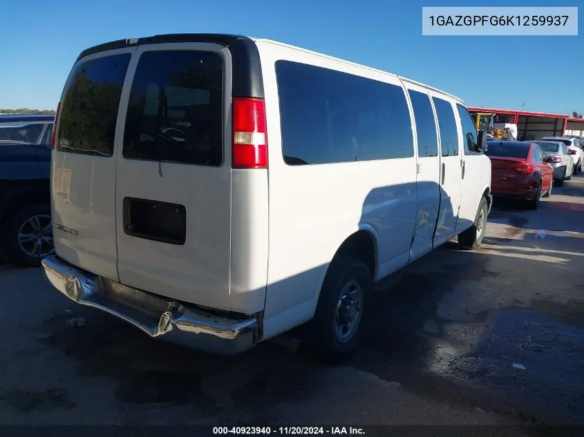 2019 Chevrolet Express 3500 Lt VIN: 1GAZGPFG6K1259937 Lot: 40923940