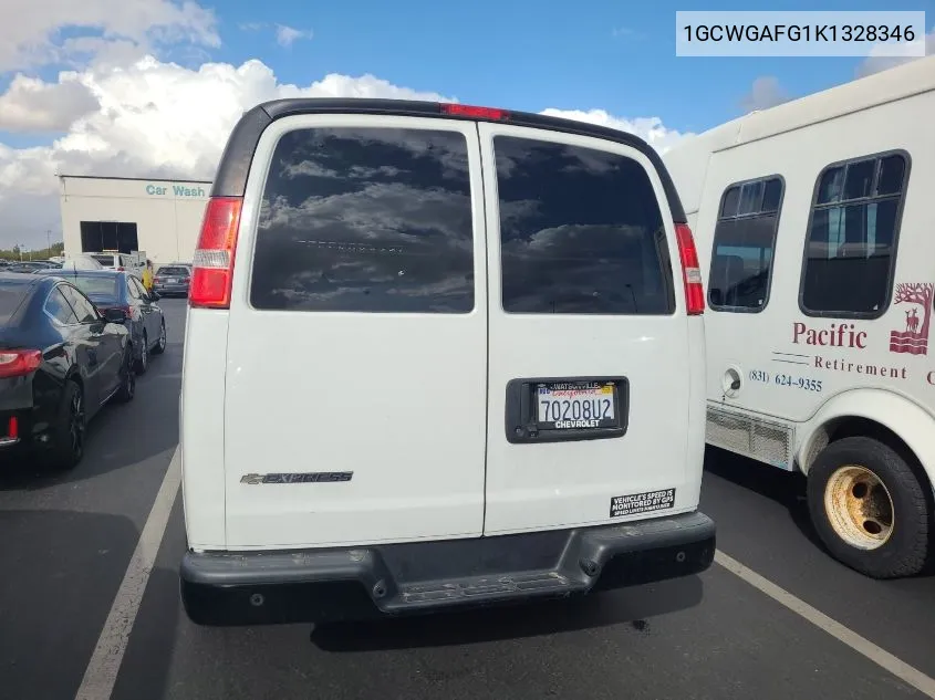 2019 Chevrolet Express 2500 Work Van VIN: 1GCWGAFG1K1328346 Lot: 40932183