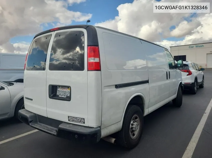 2019 Chevrolet Express 2500 Work Van VIN: 1GCWGAFG1K1328346 Lot: 40932183