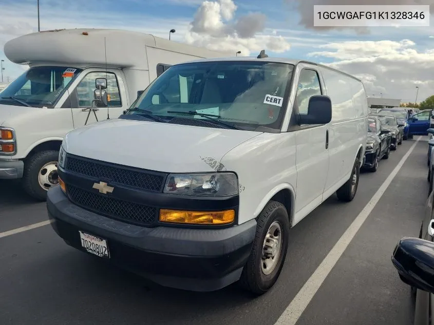 2019 Chevrolet Express 2500 Work Van VIN: 1GCWGAFG1K1328346 Lot: 40932183