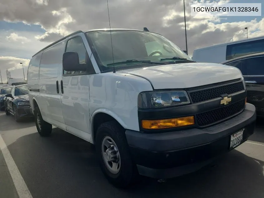 2019 Chevrolet Express 2500 Work Van VIN: 1GCWGAFG1K1328346 Lot: 40932183