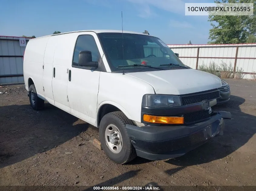 2020 Chevrolet Express Cargo Rwd 2500 Extended Wheelbase Wt VIN: 1GCWGBFPXL1126595 Lot: 40059545