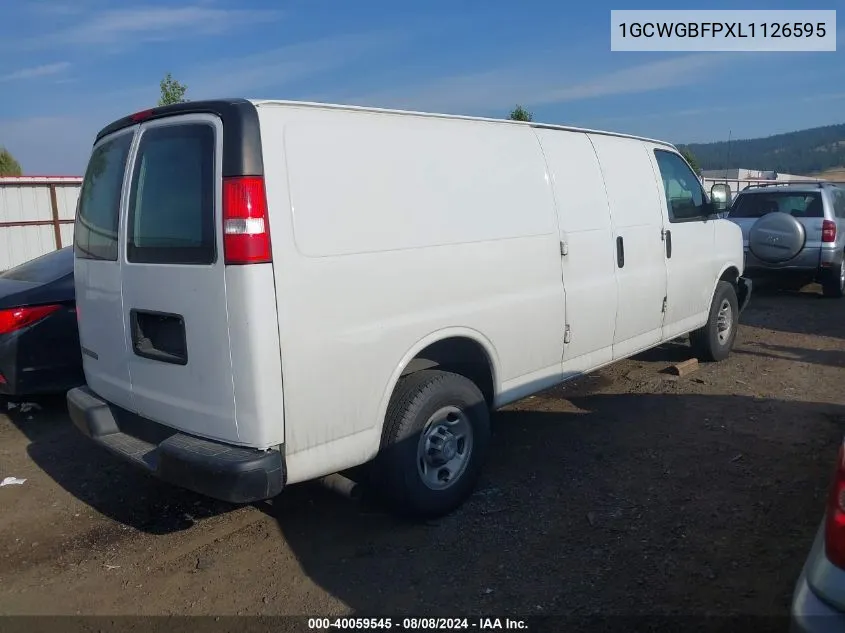 2020 Chevrolet Express Cargo Rwd 2500 Extended Wheelbase Wt VIN: 1GCWGBFPXL1126595 Lot: 40059545