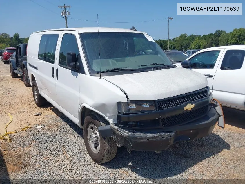 2020 Chevrolet Express Cargo Rwd 2500 Regular Wheelbase Wt VIN: 1GCWGAFP2L1190639 Lot: 40185839