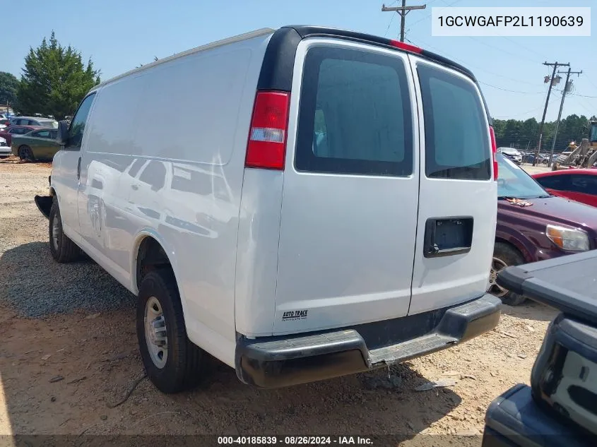 2020 Chevrolet Express Cargo Rwd 2500 Regular Wheelbase Wt VIN: 1GCWGAFP2L1190639 Lot: 40185839