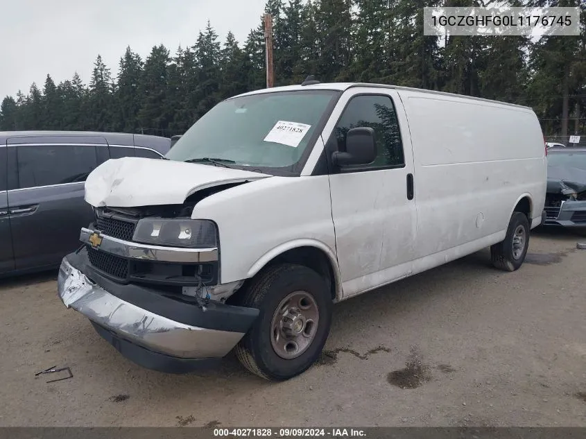 2020 Chevrolet Express Cargo Rwd 3500 Extended Wheelbase Wt VIN: 1GCZGHFG0L1176745 Lot: 40271828