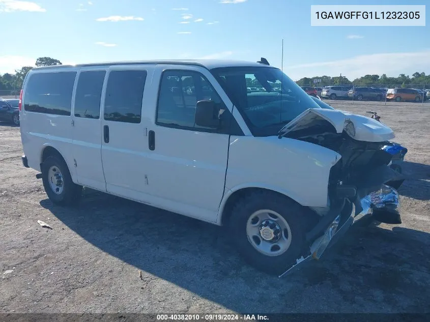 1GAWGFFG1L1232305 2020 Chevrolet Express Passenger Rwd 2500 Regular Wheelbase Lt