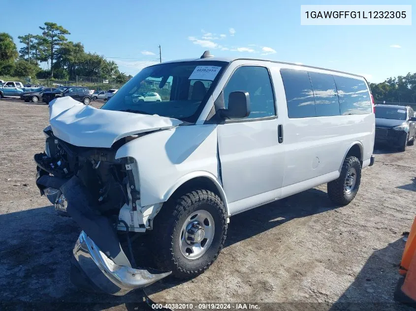 1GAWGFFG1L1232305 2020 Chevrolet Express Passenger Rwd 2500 Regular Wheelbase Lt