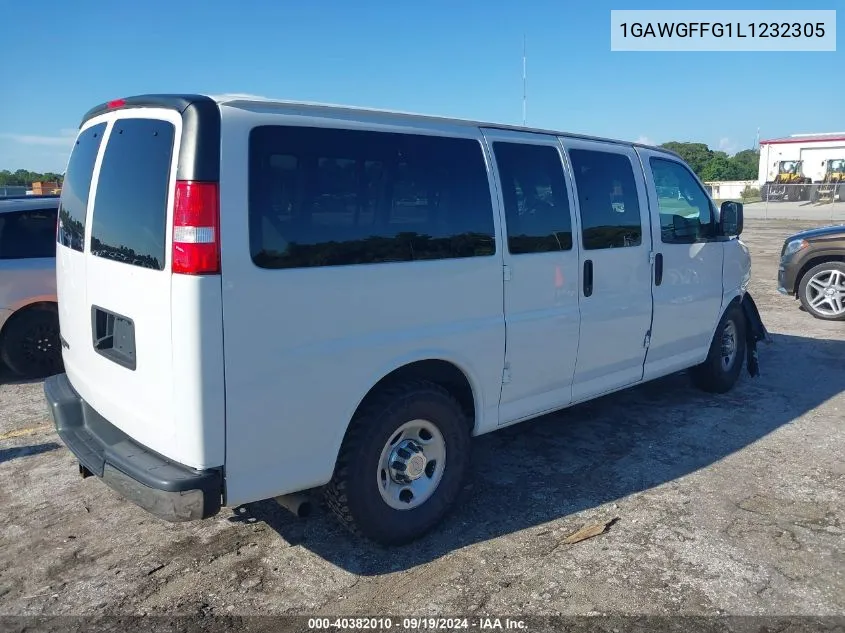 2020 Chevrolet Express Passenger Rwd 2500 Regular Wheelbase Lt VIN: 1GAWGFFG1L1232305 Lot: 40382010