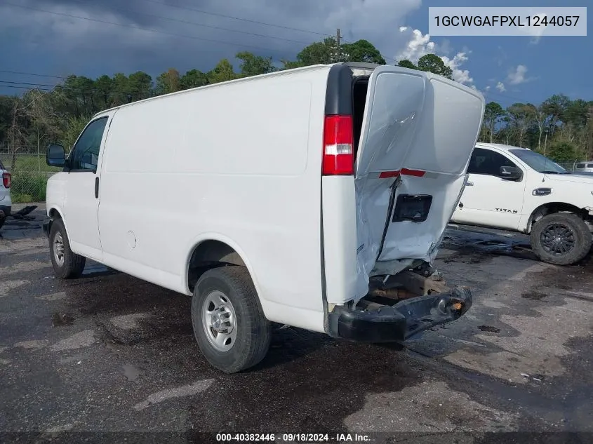 2020 Chevrolet Express Cargo Rwd 2500 Regular Wheelbase Wt VIN: 1GCWGAFPXL1244057 Lot: 40382446