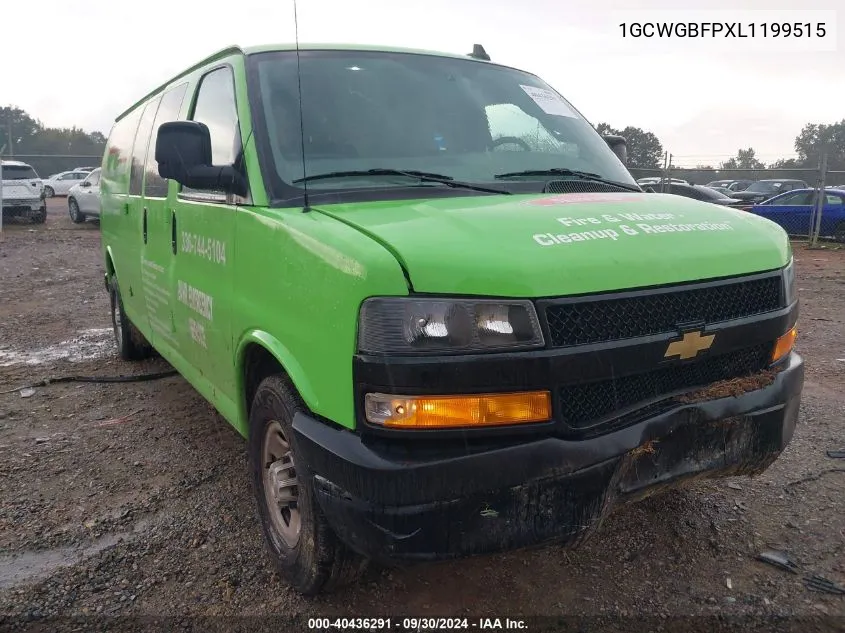 2020 Chevrolet Express G2500 VIN: 1GCWGBFPXL1199515 Lot: 40436291