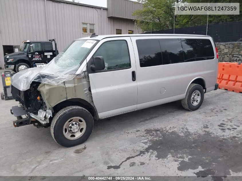 2020 Chevrolet Express Cargo Rwd 2500 Regular Wheelbase Wt VIN: 1GCWGAFG8L1247359 Lot: 40442748