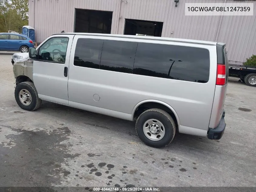 2020 Chevrolet Express Cargo Rwd 2500 Regular Wheelbase Wt VIN: 1GCWGAFG8L1247359 Lot: 40442748