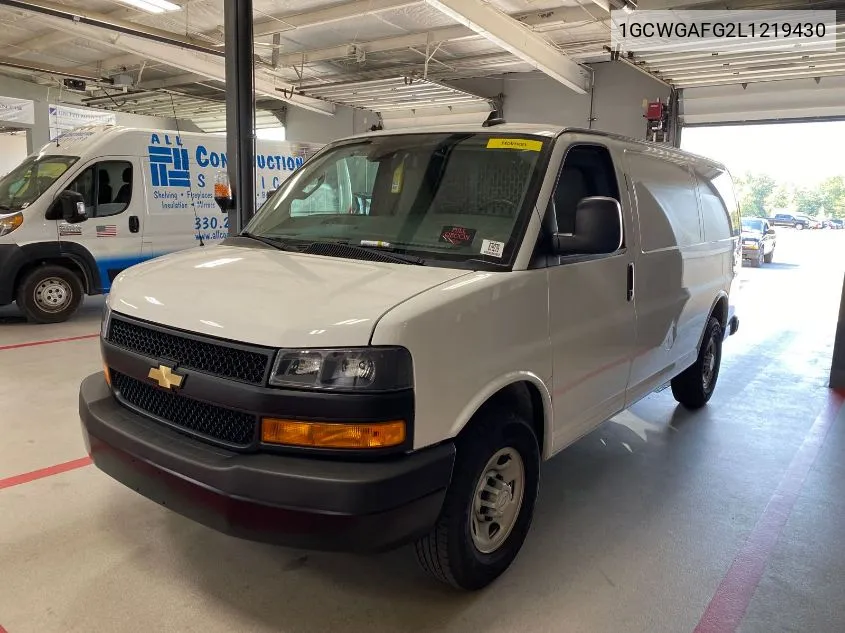 2020 Chevrolet Express Cargo Rwd 2500 Regular Wheelbase Wt VIN: 1GCWGAFG2L1219430 Lot: 40454243